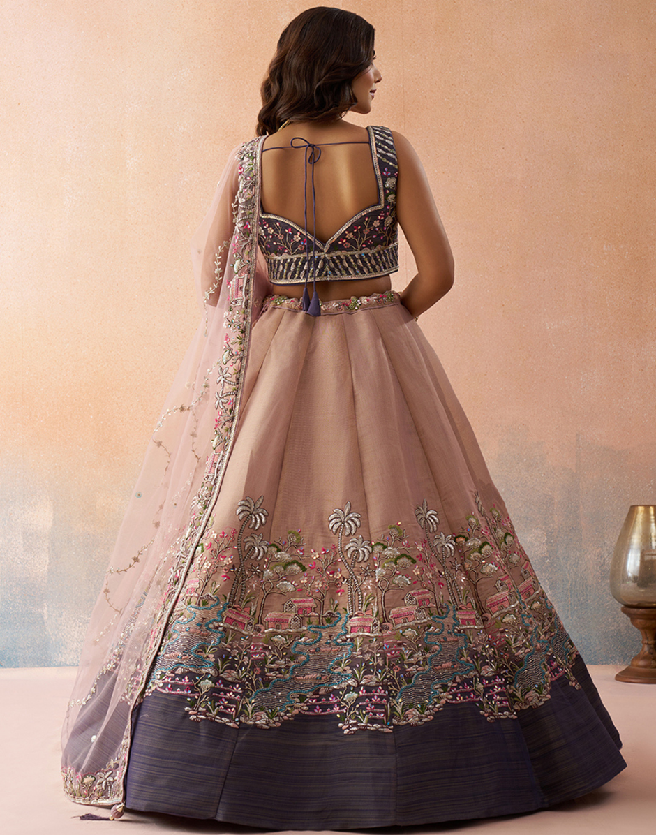Majestic Net Sequins Embroidered Lehenga Set for Wedding, Reception & Party Wear_5