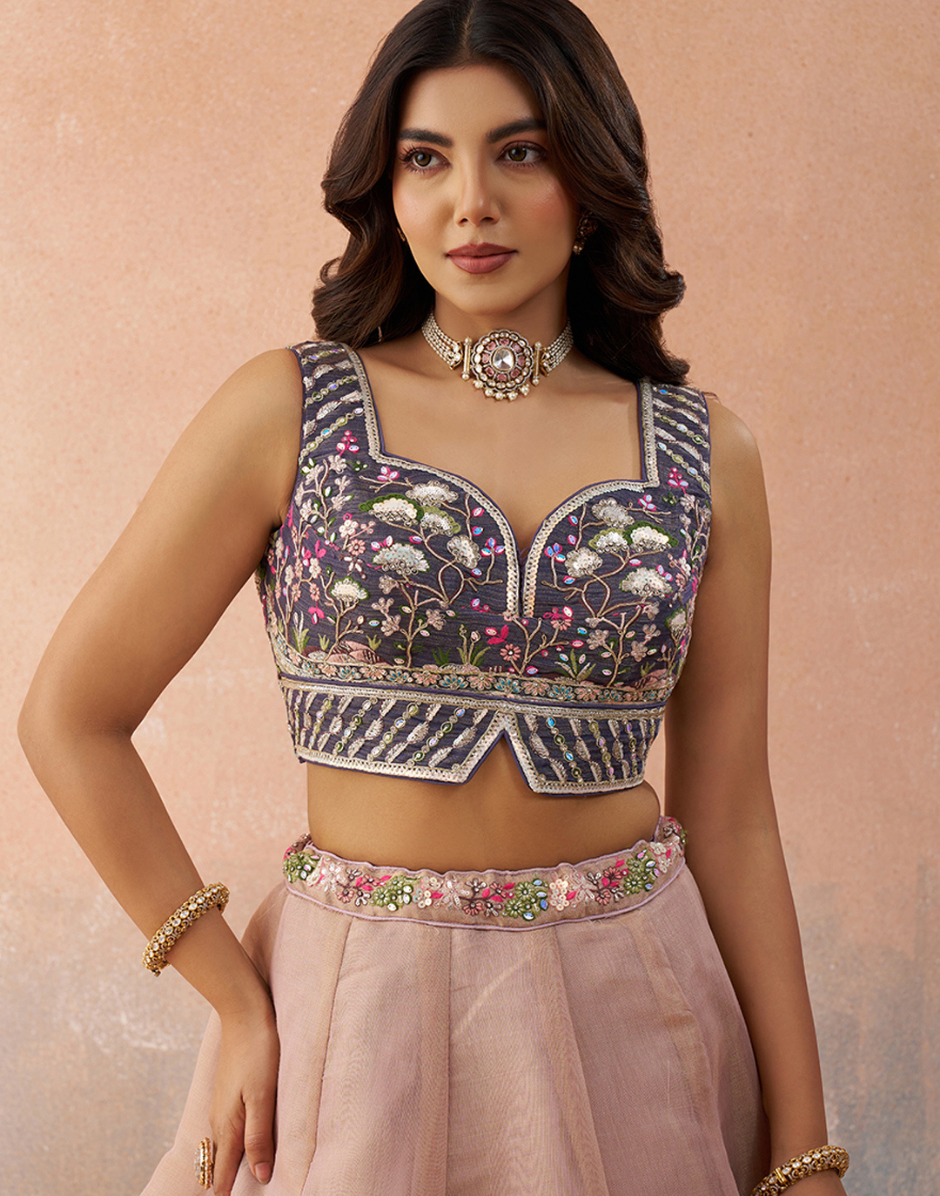 Majestic Net Sequins Embroidered Lehenga Set for Wedding, Reception & Party Wear_6