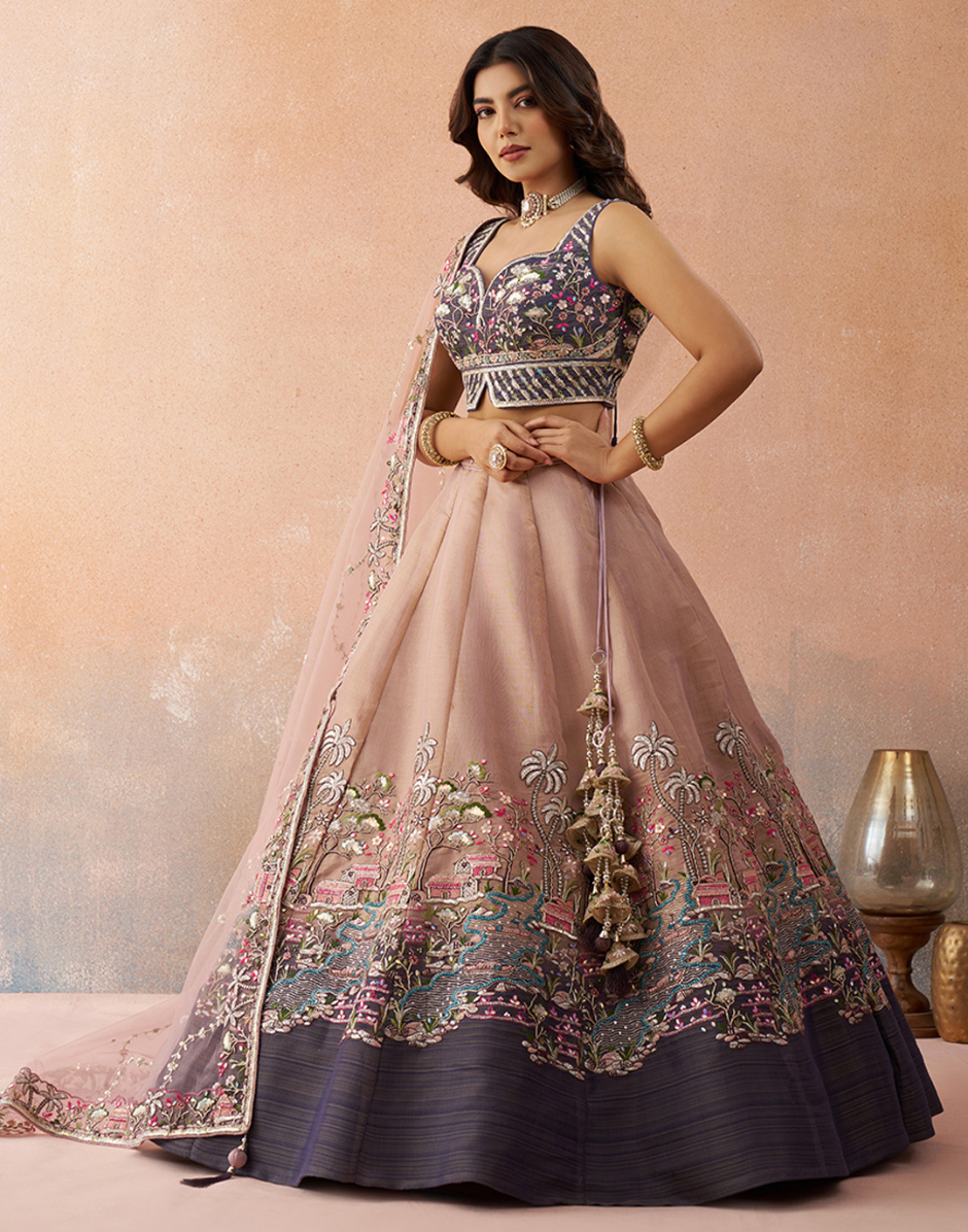 Majestic Net Sequins Embroidered Lehenga Set for Wedding, Reception & Party Wear_7