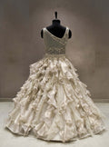 Meraj couture's Silver Ruffled Gown-RENT_3