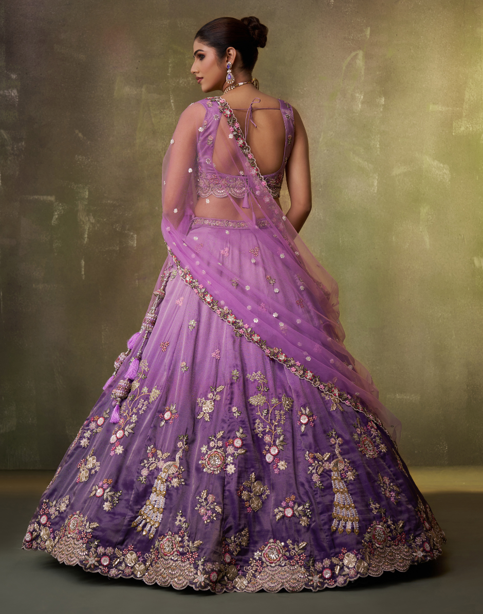 Modern Tissue Fabric Lehenga with Luxe Sequin Embroidery & Dupatta - Buy_6