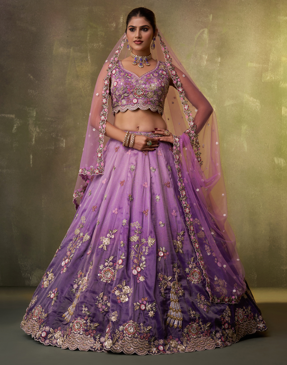 Modern Tissue Fabric Lehenga with Luxe Sequin Embroidery & Dupatta - Buy_7