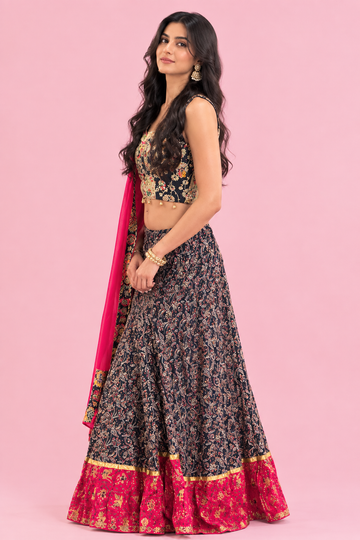 Navratri Multi Color Traditional Chaniya Choli For - Rent