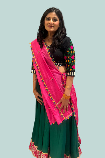 Navratri Traditional Thread Work Chaniya Choli  - Rent