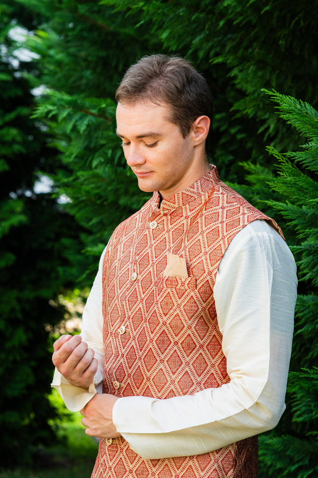 Classy Kurta set with Nehru Jacket- Rent