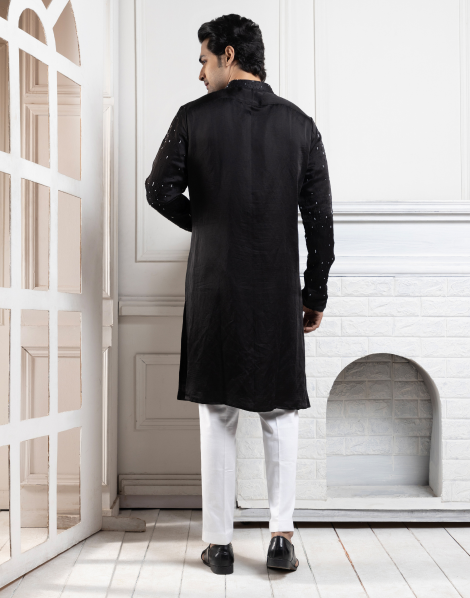 Onyx Embroidered Kurta Ensemble Masterpiece of Craftsmanship and Elegance