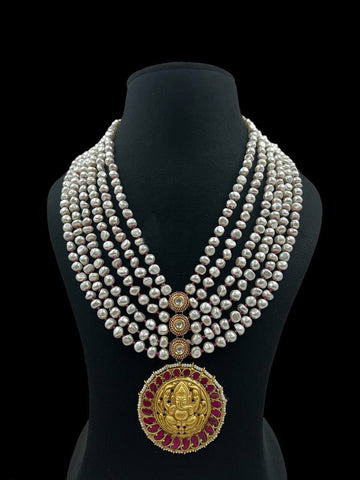 Opaline Frost White Pearl Necklace Collection - Rent