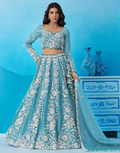 Opulent Organza Lehenga with Sparkling Beads & Sequins Work for Festive Celebrations_2