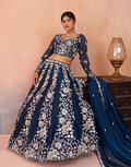 Opulent Organza Lehenga with Sparkling Beads & Sequins Work for Festive Celebrations_6