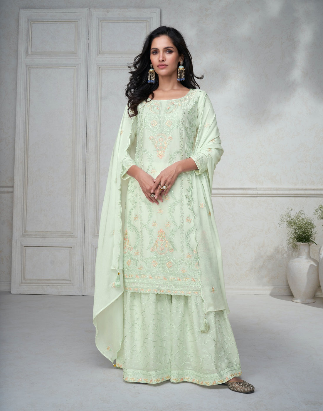 Pale Green Shagun Kurti set