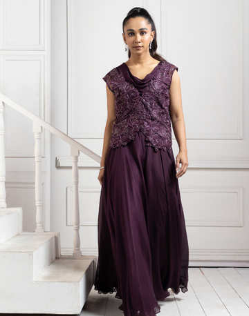 Plum Royale Embellished Jumpsuit