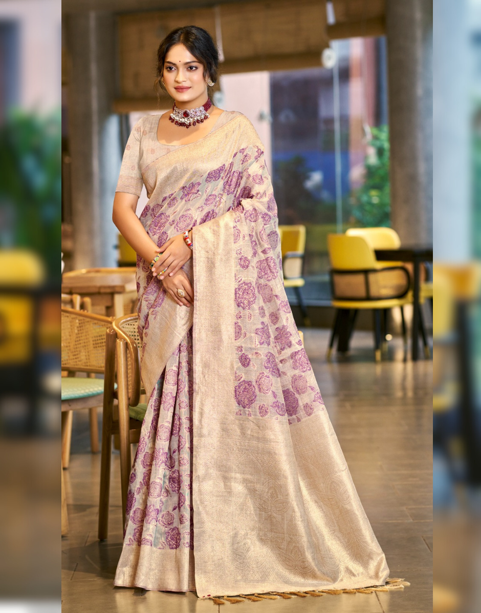 Premium Cotton Silk Self Woven Saree with Matching Blouse Soft, Lightweight & Stylish - Buy_4