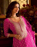 Premium Georgette Top Skirt Dupatta Set with Heavy Embroidery & Mirror Work - Buy_1