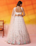 Premium Net Fabric Lehenga Set Featuring Rich Sequins Thread Embroidery - Buy_4