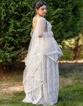 Radiant White Net Lehenga Set with Embellished Blouse and Dupatta_1