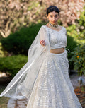 Radiant White Net Lehenga Set with Embellished Blouse and Dupatta_4
