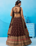 Regal Chinnon Silk Lehenga with Sparkling Sequins & Traditional Zari Work_1
