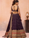 Regal Chinnon Silk Lehenga with Sparkling Sequins & Traditional Zari Work_10