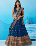 Regal Chinnon Silk Lehenga with Sparkling Sequins & Traditional Zari Work_4
