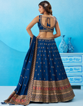 Regal Chinnon Silk Lehenga with Sparkling Sequins & Traditional Zari Work_5