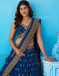 Regal Chinnon Silk Lehenga with Sparkling Sequins & Traditional Zari Work_6
