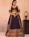 Regal Chinnon Silk Lehenga with Sparkling Sequins & Traditional Zari Work_8