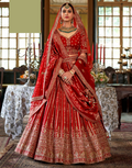 Rich Art Silk Embroidered Lehenga with Net Dupatta Pearl, Thread & Zari Work Finish - Buy_2