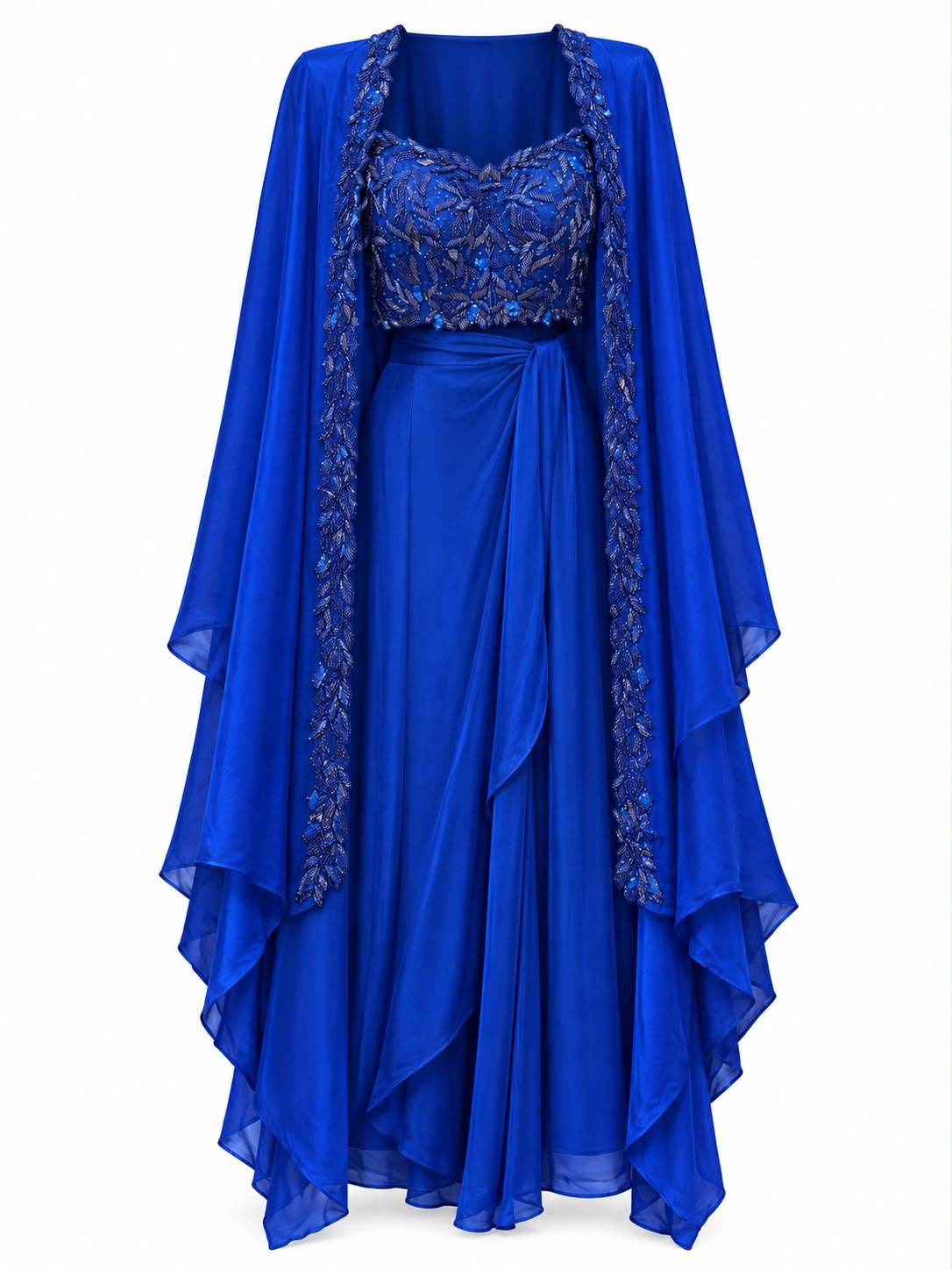 Royal Blue Cape Set for Wedding Guest - Rent
