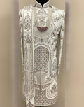 Classic Cream Sherwani Set Featuring Premium Embroidery & Embellished Finish