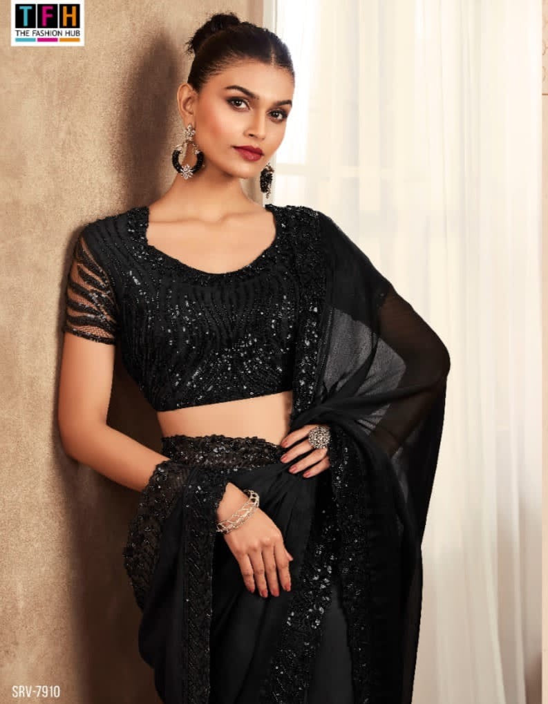 Sarvaratna Black Saree