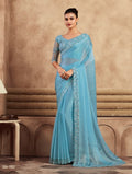 Sarvaratna Cyan Saree