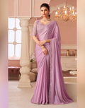 Shimmering Silver Chiffon Saree Ethereal Look for Special Occasions - Buy_4