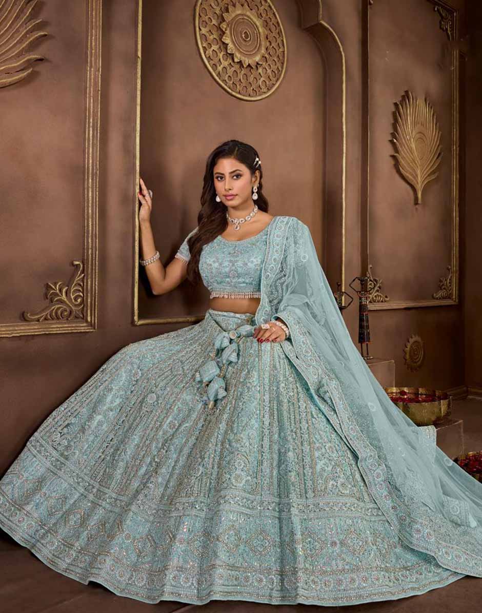 Palazzo Long Dress For Wedding Gown Lehenga With Shrug Online Cord, Embroidered, Sequins And Thread Work Palazzo Long Dress For Wedding Gown Lehenga With Shrug Online Cord, Embroidered, Sequins And Thread Work