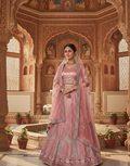 Sparkling Net Lehenga Set Hand-Embroidered with Thread Zari & Sequins Bridal Ready_1