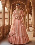 Sparkling Net Sequin Embroidered Lehenga Blouse with Dupatta Perfect for Weddings & Parties - Buy_1