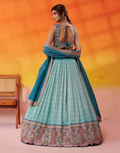 Statement Jacquard Tissue Fabric Lehenga Set with All-Over Sequin Thread Work - Buy_4