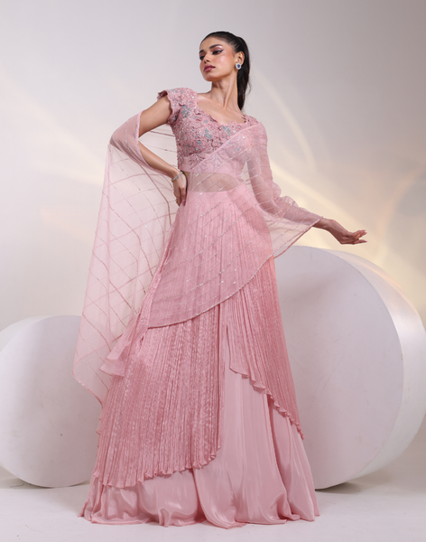 statement pink dress Pretty Oversized Pink Dress Love Pink Bow Mini Dress Playful, Feminine, Statement Piece M