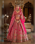 Stunning Art Silk Lehenga Blouse Set with Intricate Embroidery & Embellished  Traditional Indian Bridal Wear - Buy_1