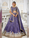 Stunning Thread Work & Sequin Lehenga Choli in Georgette with Matching Dupatta