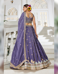 Stunning Thread Work & Sequin Lehenga Choli in Georgette with Matching Dupatta_1