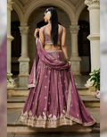 Stunning Thread Work & Sequin Lehenga Choli in Georgette with Matching Dupatta_4