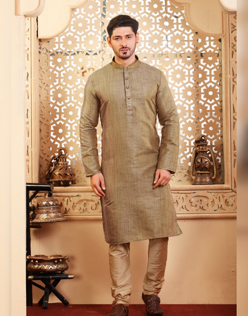 Timeless Beige Men’s Kurta Set Elegant Ethnic Wear for Every Occasion