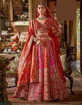Traditional Art Silk Lehenga Choli with Heavy Embroidery & Net Dupatta Pearl & Zari Weaving - Buy_2