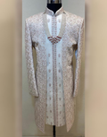 Traditional Indian Wedding Sherwani Set in Fawn with Rich Embroidery