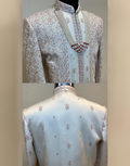 Traditional Indian Wedding Sherwani Set in Fawn with Rich Embroidery_1