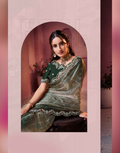 Traditional Meets Contemporary Bandhani Shaded Satin Silk Saree with Embroidery & Embellishments - Buy_1