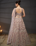 Traditional Net Lehenga with Multicolor Sequins Embroidered Blouse & Ethnic Motif Dupatta_4