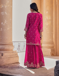 Traditional Pink Kurti Palazzo Set with Beautiful Sequin Embroidery and Dupatta_2