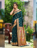 Traditional Silk Self Woven Saree with Blouse Rich Weave & Graceful Look - Buy_3
