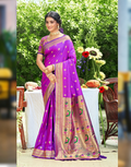 Traditional Silk Self Woven Saree with Blouse Rich Weave & Graceful Look - Buy_7